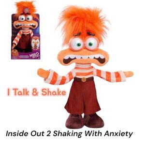 Inside Out 2 Shaking With Anxiety emotional development Animated  Plush Doll